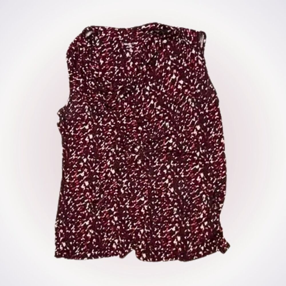 Coldwater Creek Red and Pink Abstract Print Tank Top | Sz M